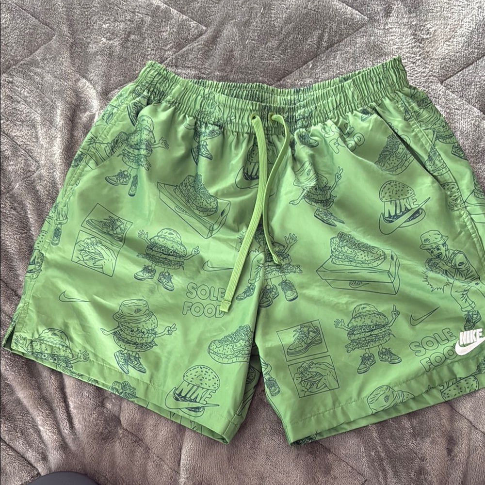 Nike Green Swim Trunks Quick-Dry Lightweight